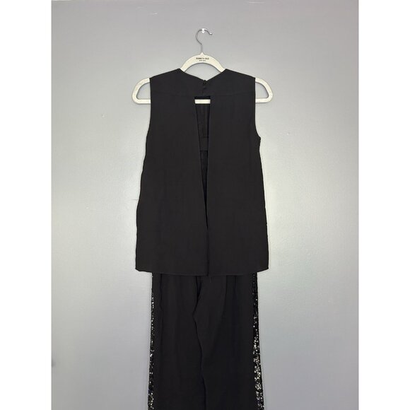 BCBGMAXAZRIA Mirabella Jumpsuit XS Open Back Sleeveless Sequins New Years Party - Picture 5 of 16